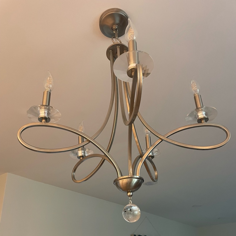 Chrome Metal Chandelier